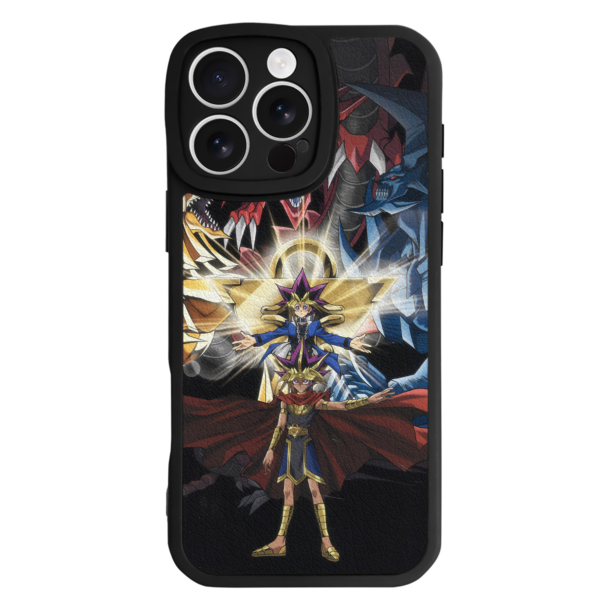 （画像用） 遊☆戯☆王 Yu-Gi-Oh! 【iPhone 16シリーズ対応】シリコンスマホケース（レザー調） 材質：シリコン